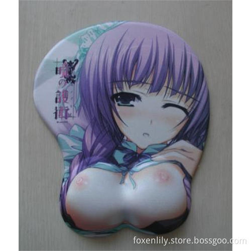 Silicone Gel Mouse Pad with Wrist Rest Beauty Mouse Mat
